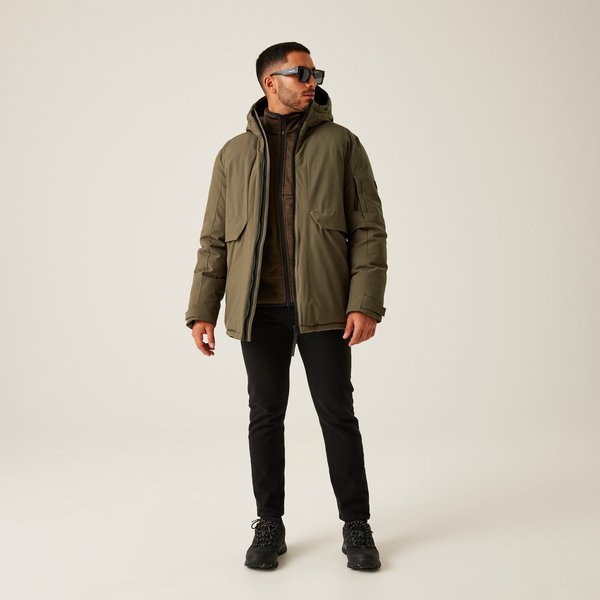 Kurtka puchowa męska Dallymoore Regatta - crocodile/black