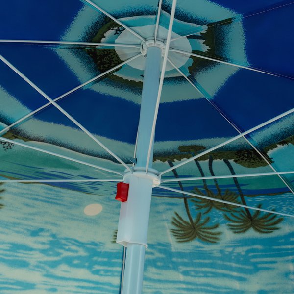 Parasol ogrodowy, plażowy, łamany Outtec - niebieski