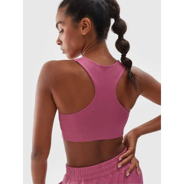 Biustonosz sportowy damski USBAF140 4F - ciemny róż