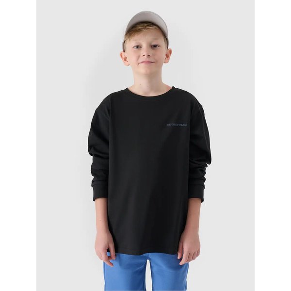 Longsleeve chłopięcy TLONM421 4F - głęboka czerń