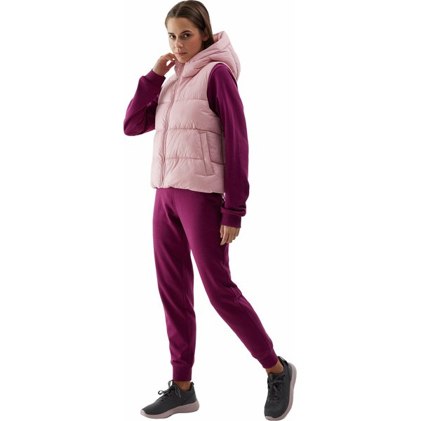 Kamizelka puchowa damska 4FWSS24TVJAF112 4F - jasny róż