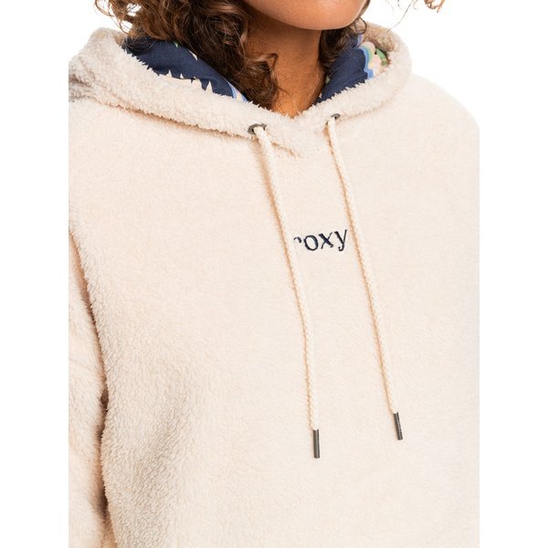 Bluza damska Call Me Sherpa Fleece Hoodie Roxy - beżowy