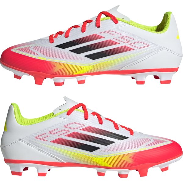 Buty piłkarskie, korki F50 Club FG/MG Adidas - Cloud White/Core Black/Solar Yellow