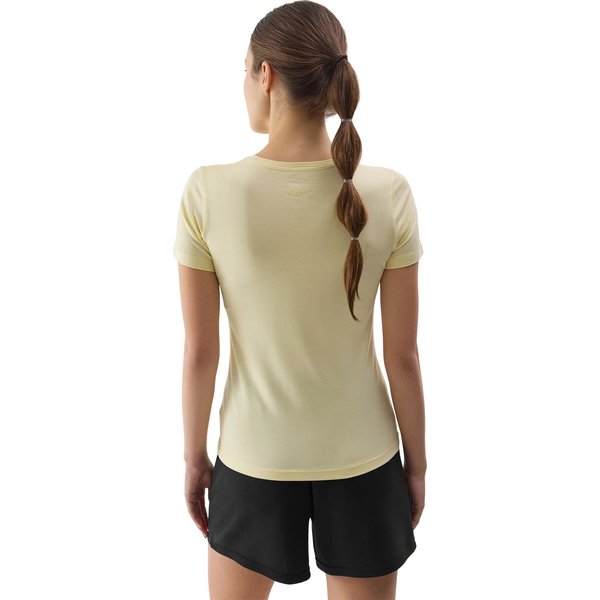 Koszulka damska 4FWSS24TTSHF1267 4F - jasny żółty