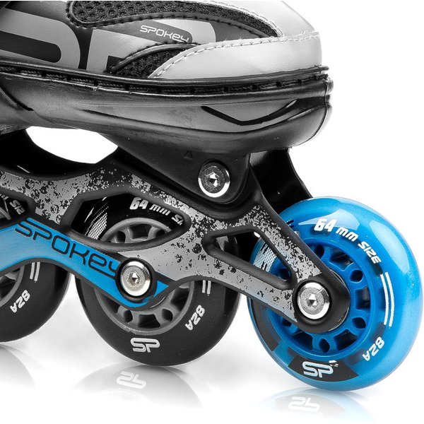 Rolki regulowane z wymienną płozą Quattro 4w1 Spokey - niebieskie