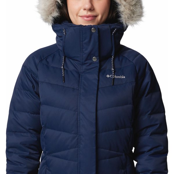 Płaszcz puchowy damski Belle Isle II Mid Down Columbia - Collegiate Navy