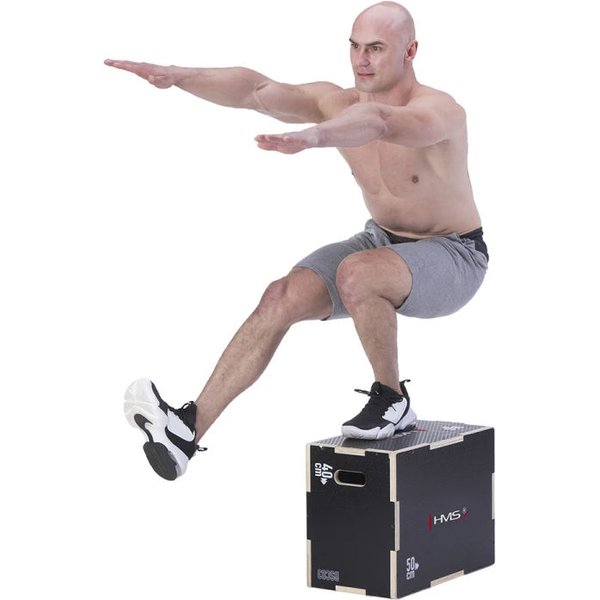Skrzynia plyometryczna drewniana, crossfit DSCO3 HMS