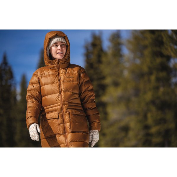Płaszcz puchowy damski Harmony Falls Mid Down Columbia - Camel Brown