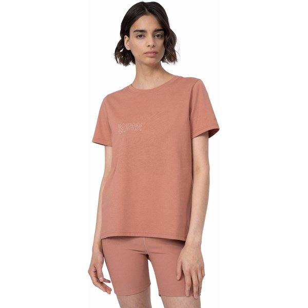 Koszulka damska 4FSS23TTSHF332 4F - łososiowa