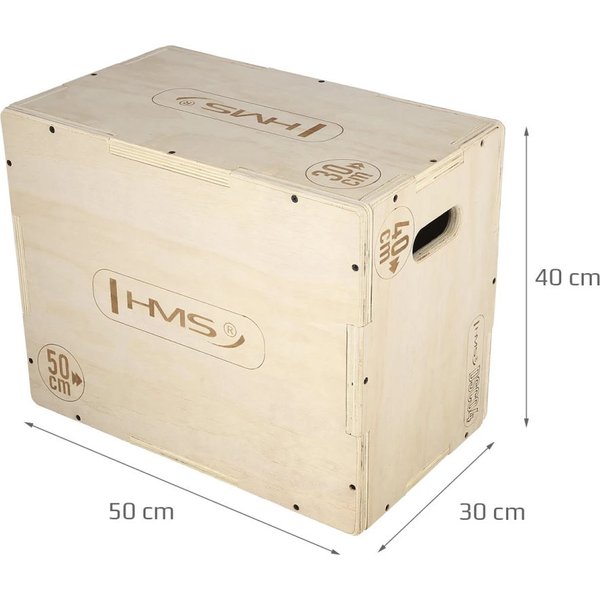 Skrzynia plyometryczna drewniana, crossfit DSCO4 HMS