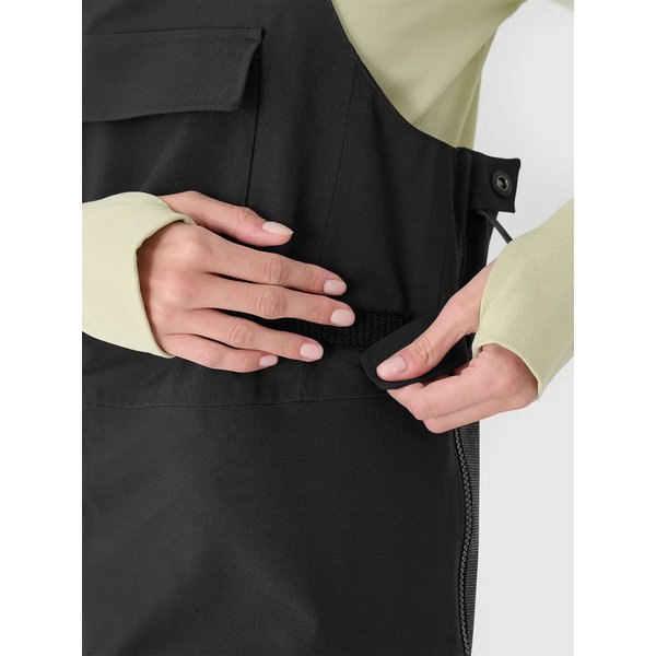 Spodnie snowboardowe damskie na szelkach TFTRF702 4F