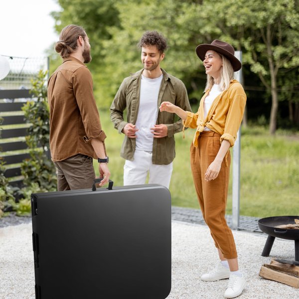 Stół cateringowy, bankietowy rozkładany 180cm Outtec - czarny