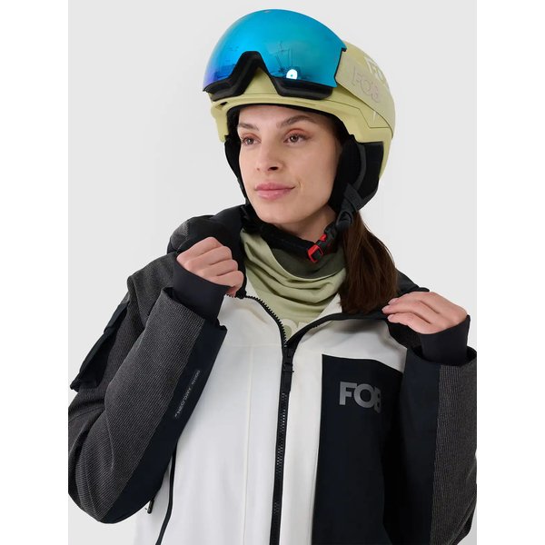 Kurtka snowboardowa damska TTJAF587 4F - złamana biel