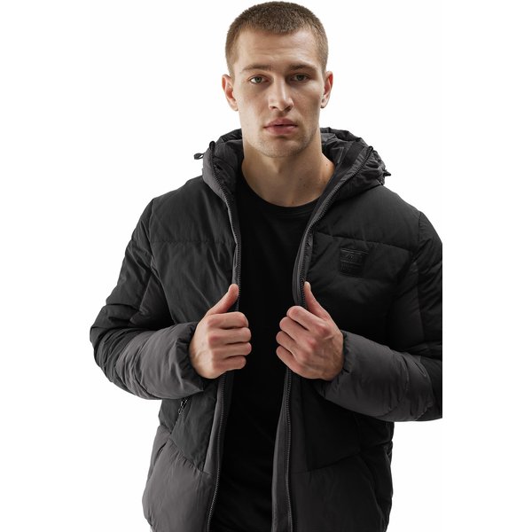 Kurtka puchowa męska 4FAW23TDJAM244 4F - antracyt