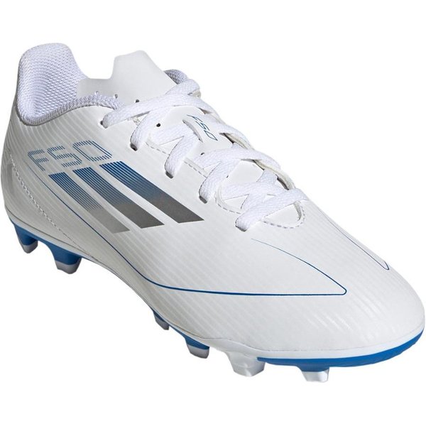 Buty piłkarskie, korki F50 Club FG/MG Jr Adidas - White/Blue