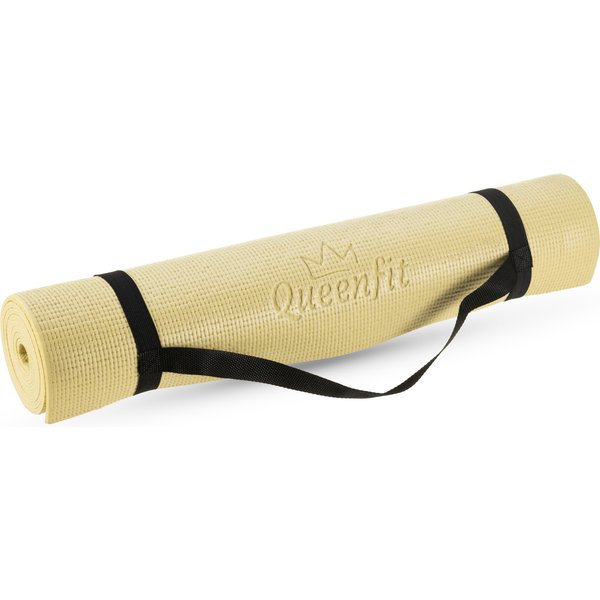 Mata do ćwiczeń, jogi 0,5cm Queenfit - żółta