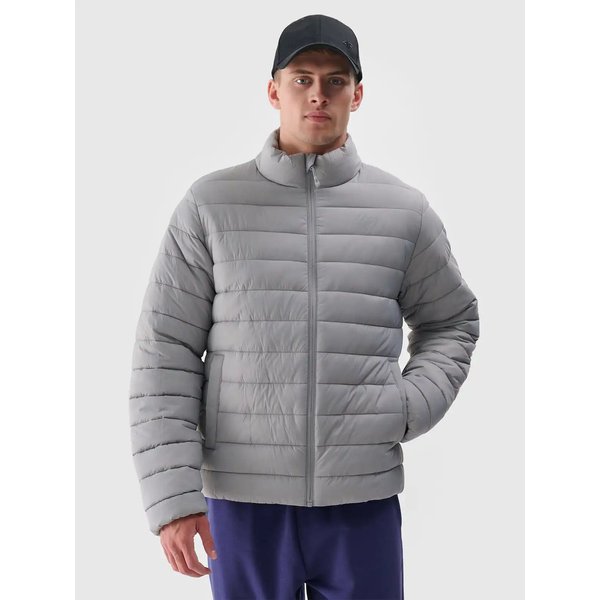 Kurtka puchowa męska TDJAM483 4F - szary