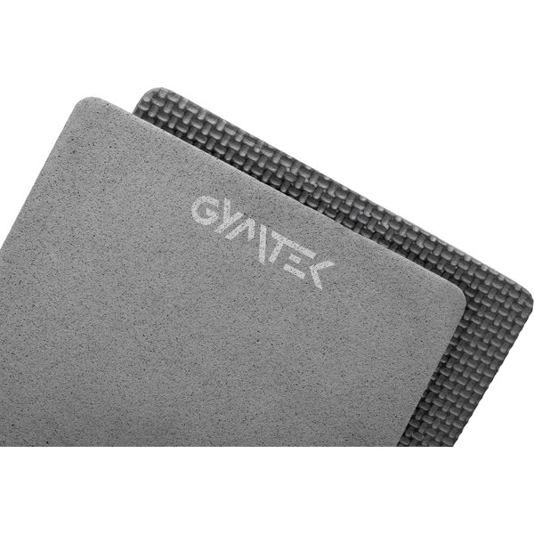 Wałek, kółko podwójne do ćwiczeń + mata pod kolana Gymtek - podwójne mata szare