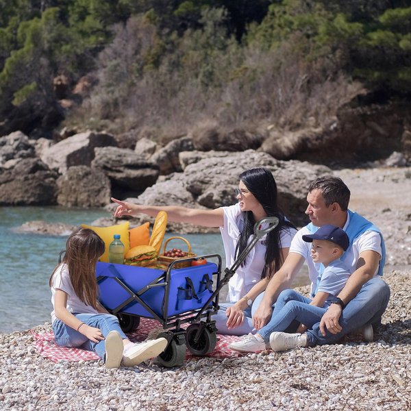 Wózek turystyczny, składany EasyGo 100L Outtec - EasyGo niebieski