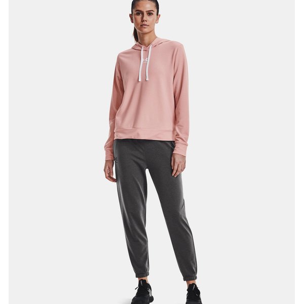 Bluza damska Rival Terry Hoodie Under Armour - różowy
