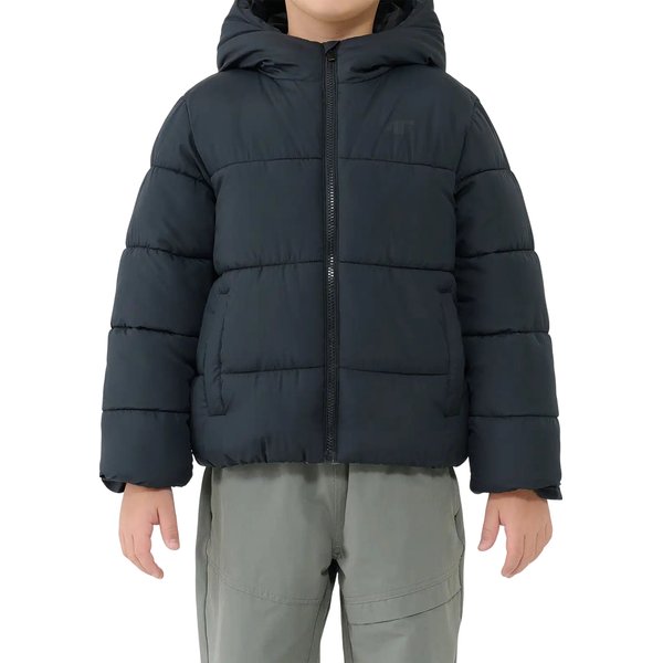 Kurtka puchowa chłopięca TDJAM620 4F - głęboka czerń