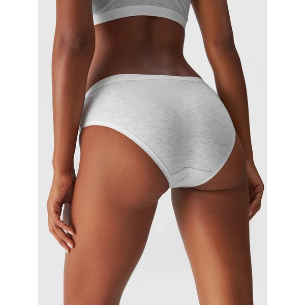 Majtki damskie 4FWMM00UPTSF025 2 pary 4F - chłodny jasny szary melanż
