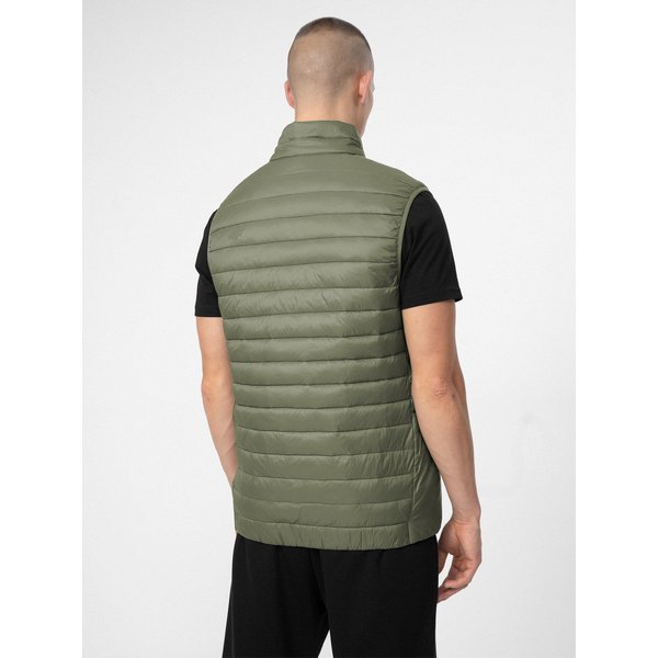 Kamizelka puchowa męska 4FSS23TDJAM082 4F - oliwkowy