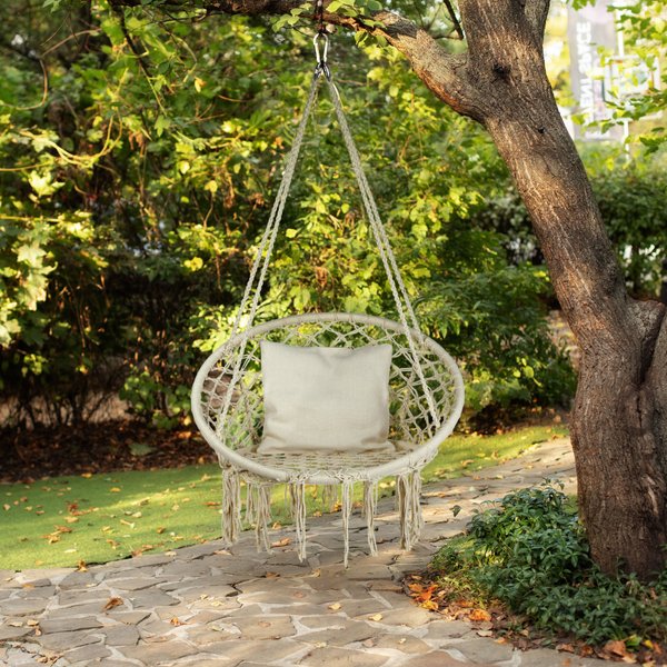 Huśtawka bocianie gniazdo boho XXL Luna Outtec - beige II