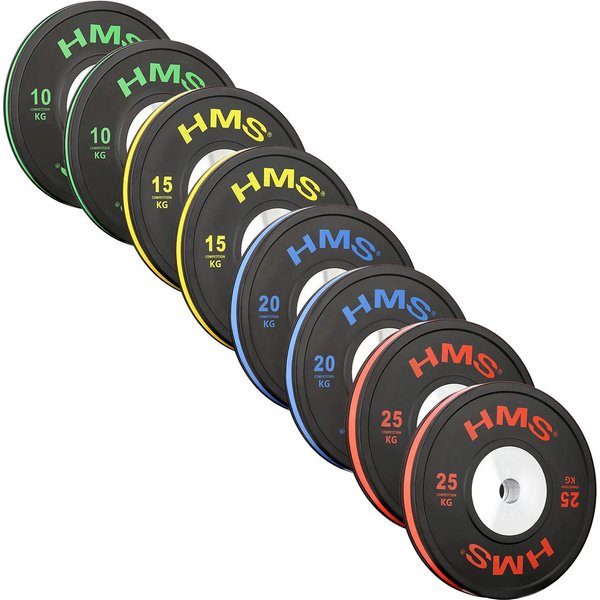 Talerze olimpijskie BTBR Set 8 szt. 10-25kg HMS