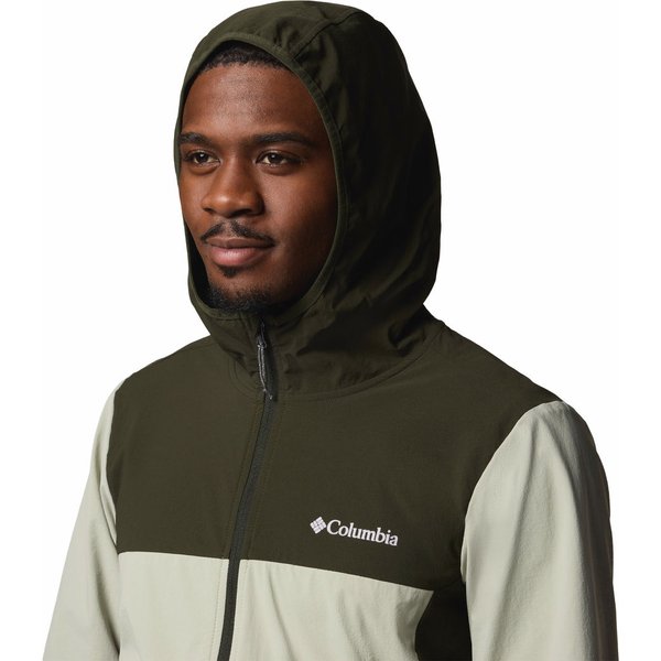 Softshell męski Heather Canyon II Hooded Columbia - safari/greenscape