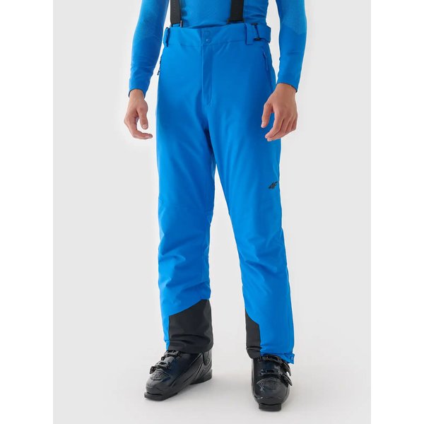 Spodnie narciarskie męskie na szelkach TFTRM0775 4F - niebieski