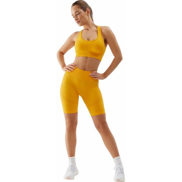 Biustonosz sportowy damski 4FWSS24USBAF116 4F - pomarańcz