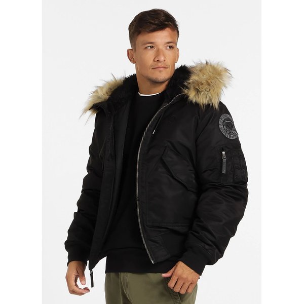 Kurtka męska Harvest Hooded Bomber Jacket Pitbull West Coast - black