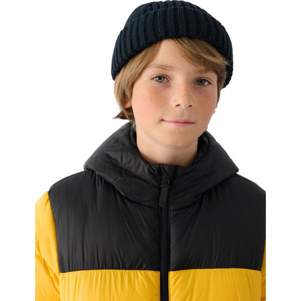 Kurtka puchowa chłopięca TDJAM462 4F - żółty