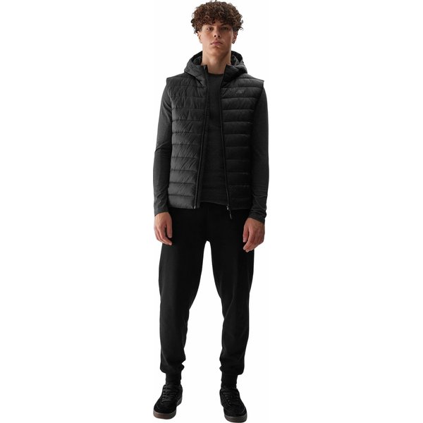 Kamizelka puchowa męska 4FWSS24TVJAM099 4F - głęboka czerń