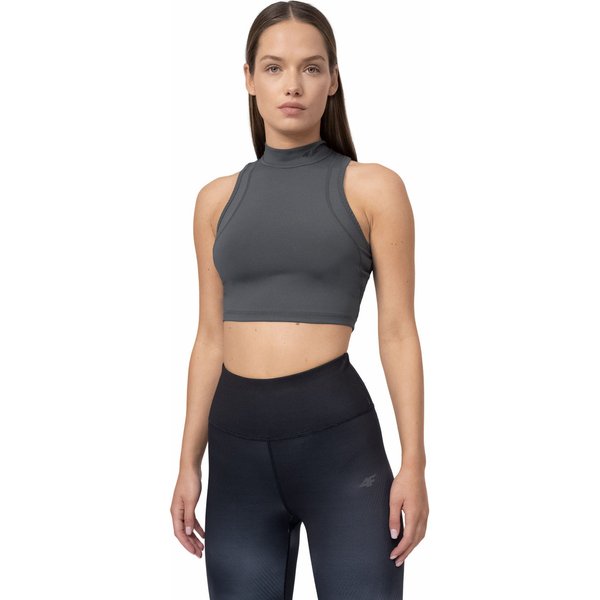 Bezrękawnik, crop-top damski 4FSS23TFTSF150 4F