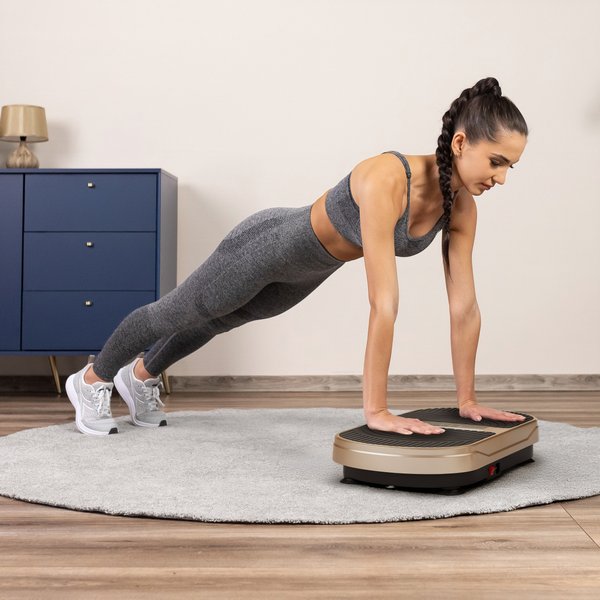 Platforma wibracyjna do ćwiczeń XP300 z pilotem Gymtek - gold