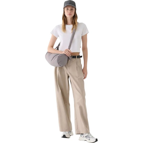 Koszulka, crop top damski OTHWAW24TTSHF2139 Outhorn - biały