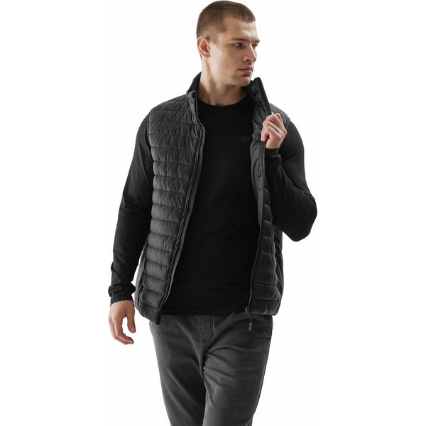 Kamizelka męska 4FAW23TVESM062 4F - głęboka czerń