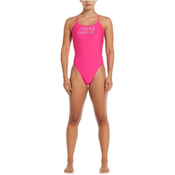 Strój kąpielowy damski Adjustable Crossback Nike Swim - różowy