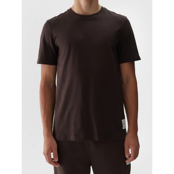Koszulka męska TTSHM1656 4F - ciemny brązowy