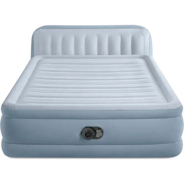 Materac 2-osobowy z zagłówkiem i pompką Plush Queen 152x236x46cm Intex