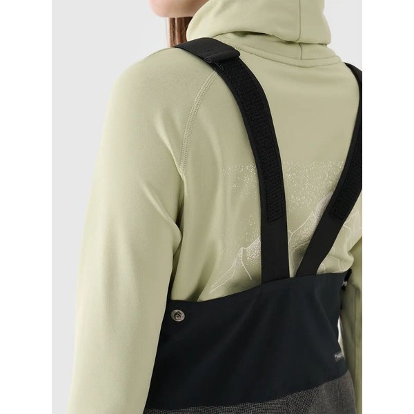 Spodnie snowboardowe damskie na szelkach TFTRF702 4F