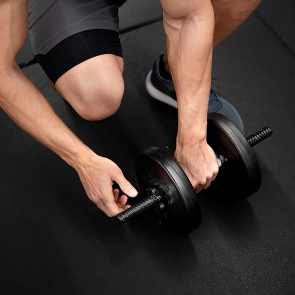 Gryf krótki prosty 40cm Gymtek - 40cm czarny