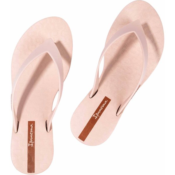 Klapki, japonki na koturnie Selfie Fem Ipanema - różowe