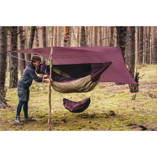 Hamak dwuosobowy z moskitierą Draka 330x145cm Lesovik - Burgundy Ron
