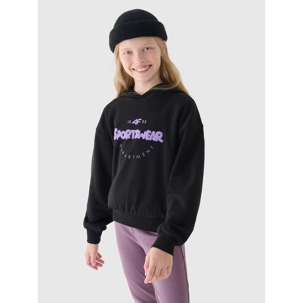 Bluza dziewczęca TSWSF1213 4F - głęboka czerń