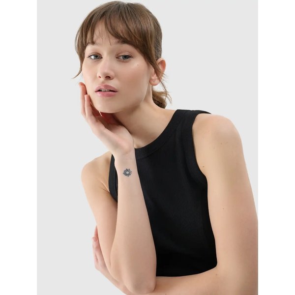 Bezrękawnik damski TSLEF119 4F - głęboka czerń