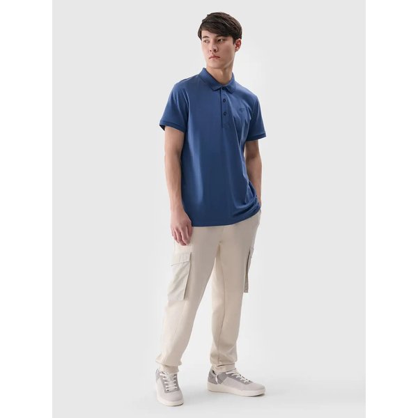 Koszulka męska polo TPTSM367 4F - denim