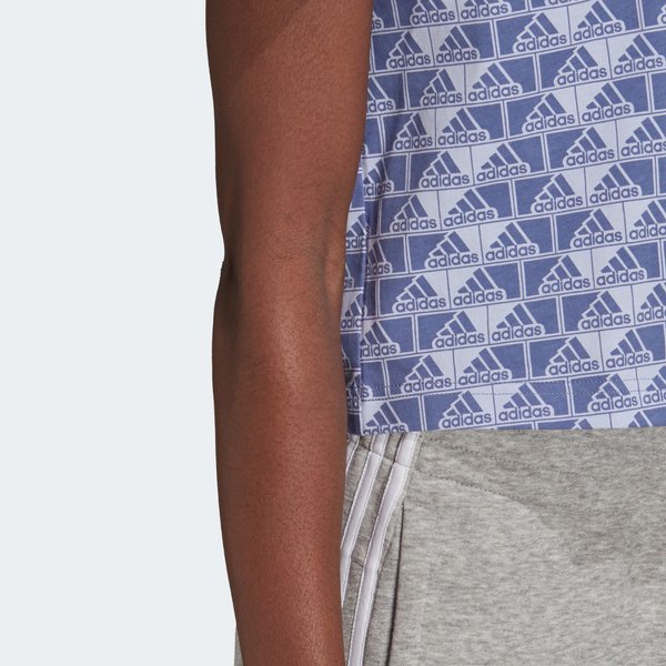 Koszulka damska Brand Love Cropped Tee Adidas - violet